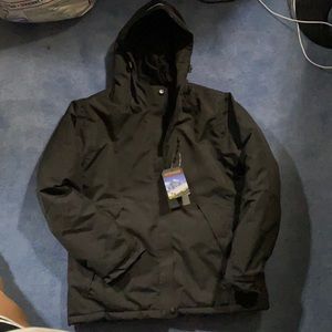 Black winter coat, never worn, size medium